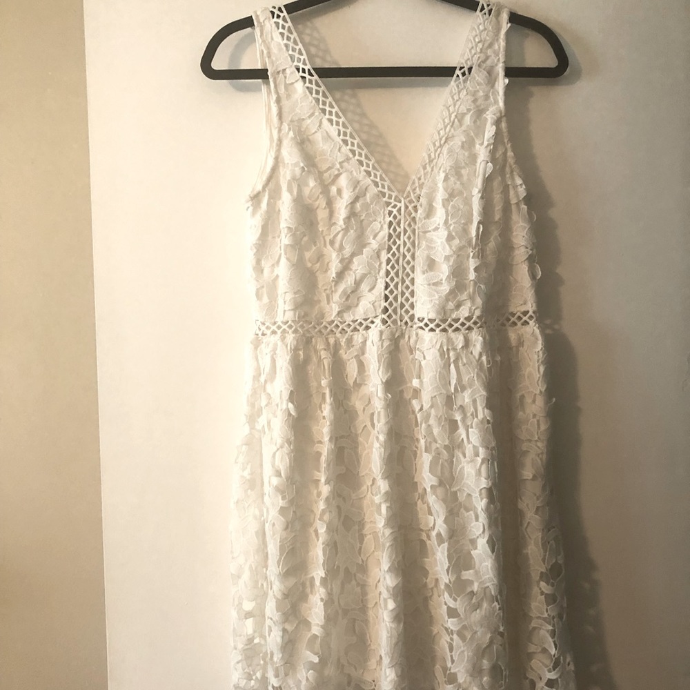 White Crochet Dress